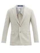 Matchesfashion.com Polo Ralph Lauren - Single-breasted Herringbone Wool-blend Blazer - Mens - Cream