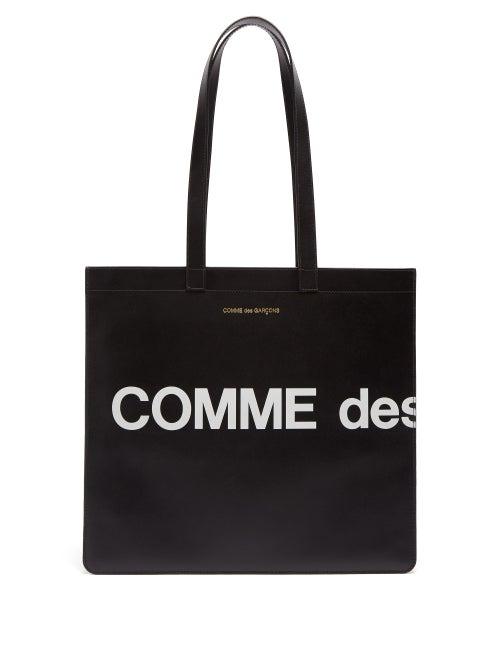 Matchesfashion.com Comme Des Garons Wallet - Logo-print Leather Tote Bag - Mens - Black