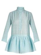 Matchesfashion.com Thierry Colson - Lizbeth Fil Coup Silk Gauze Dress - Womens - Light Blue
