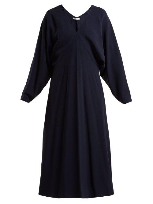 Matchesfashion.com The Row - Dan Cady Midi Dress - Womens - Navy