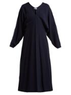 Matchesfashion.com The Row - Dan Cady Midi Dress - Womens - Navy