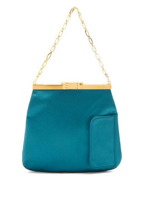 Matchesfashion.com Bienen-davis - 4am Satin Clutch - Womens - Blue