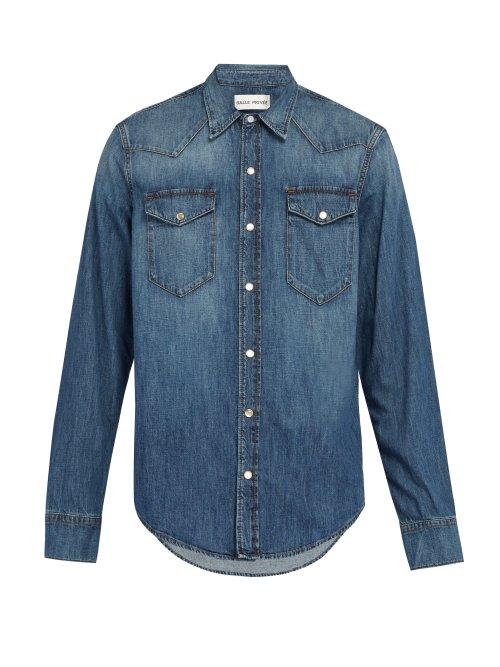Matchesfashion.com Salle Prive - Rohe Denim Shirt - Mens - Blue