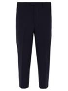 Matchesfashion.com Prada - Cropped Tailored Wool Trousers - Mens - Navy