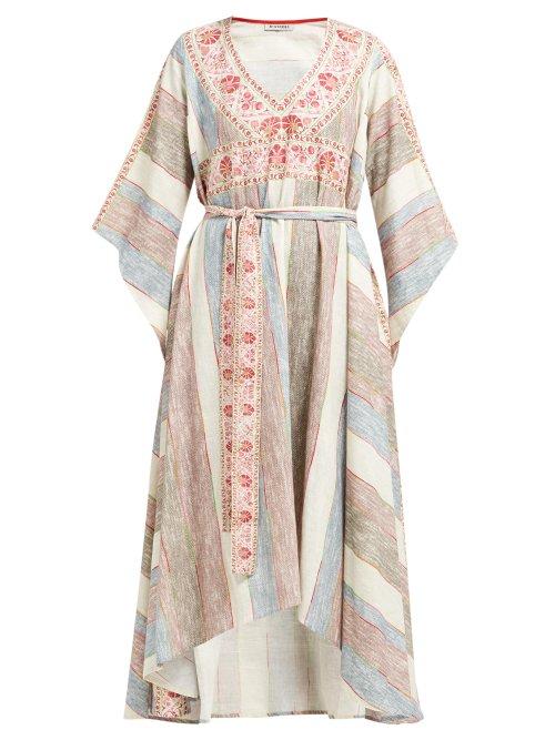 Matchesfashion.com D'ascoli - Bedouin Printed Cotton Kaftan - Womens - Cream Stripe