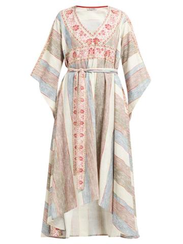 Matchesfashion.com D'ascoli - Bedouin Printed Cotton Kaftan - Womens - Cream Stripe
