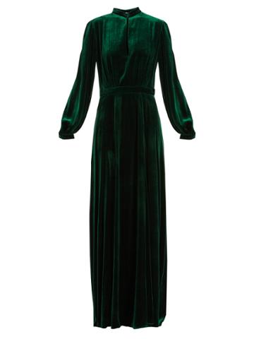 Raquel Diniz Armonia High-neck Velvet Gown