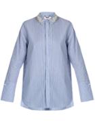 Muveil Embellished-collar Cotton Shirt