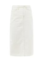 Frame - Le Midi Denim Skirt - Womens - Ivory
