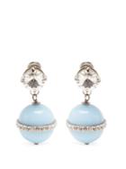 Miu Miu Bead And Crystal-embellished Drop Earrings