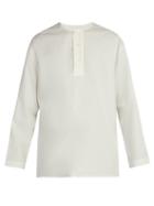 Matchesfashion.com Lemaire - Henley Cotton Twill Shirt - Mens - Beige