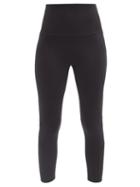 Live The Process - Geometric High-rise Stretch-jersey 7/8 Leggings - Womens - Black