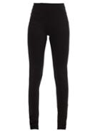 Matchesfashion.com Totme - Cork Slit-cuff Skinny Trousers - Womens - Black