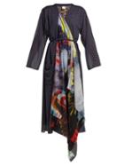 Matchesfashion.com Vetements - Scarf Robe Dress - Womens - Navy