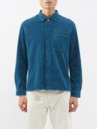 Folk - Patch-pocket Cotton-corduroy Shirt - Mens - Dark Blue