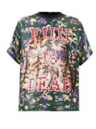 Matchesfashion.com Ashish - Fun Is Dead Sequinned T-shirt - Womens - Multi