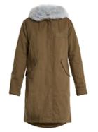 Yves Salomon Army Fur-lined Cotton-twill Parka