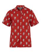 Matchesfashion.com Jacquemus - Wheat Print Short Sleeved Cotton Shirt - Mens - Red White