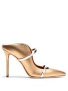 Matchesfashion.com Malone Souliers By Roy Luwolt - Maureen Leather Mules - Womens - Gold