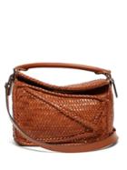 Matchesfashion.com Loewe - Puzzle Small Woven Leather Cross Body Bag - Womens - Tan