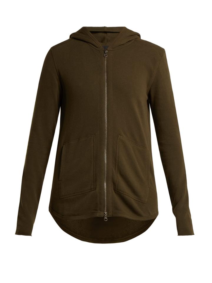 Atm Zip-through Cotton-jersey Hooded Sweater