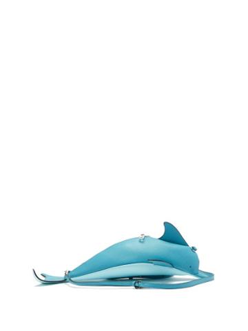 Matchesfashion.com Loewe Paula's Ibiza - Dolphin Mini Leather Cross-body Bag - Mens - Blue