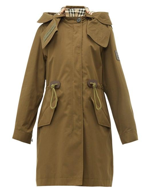 Matchesfashion.com Burberry - Polzeath Hooded Cotton Parka - Womens - Dark Khaki