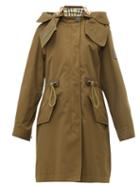 Matchesfashion.com Burberry - Polzeath Hooded Cotton Parka - Womens - Dark Khaki