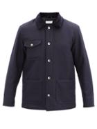Matchesfashion.com Caruso - Patch-pocket Wool-canvas Jacket - Mens - Navy