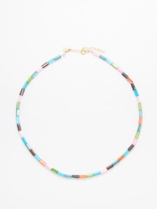 Hermina Athens - Jaws Beaded Necklace - Womens - Multi
