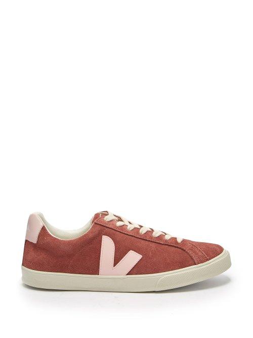 Matchesfashion.com Veja - Esplar Logo Suede Trainers - Womens - Dark Pink