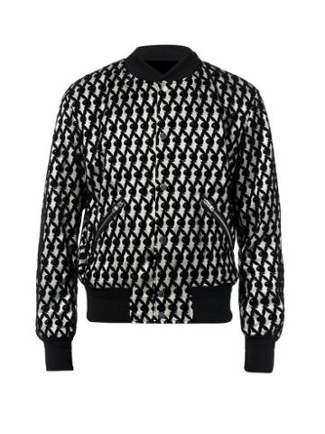 Amiri - X Playboy Bunny Flocked Bomber Jacket - Mens - Black White