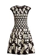 Alexander Mcqueen Doves-intarsia Sleeveless Flared-skirt Dress
