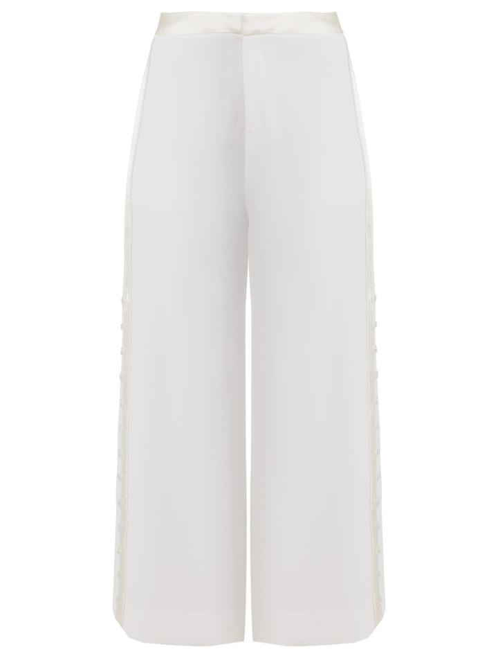 Jonathan Simkhai Satin-panel Stretch-crepe Cropped Trousers