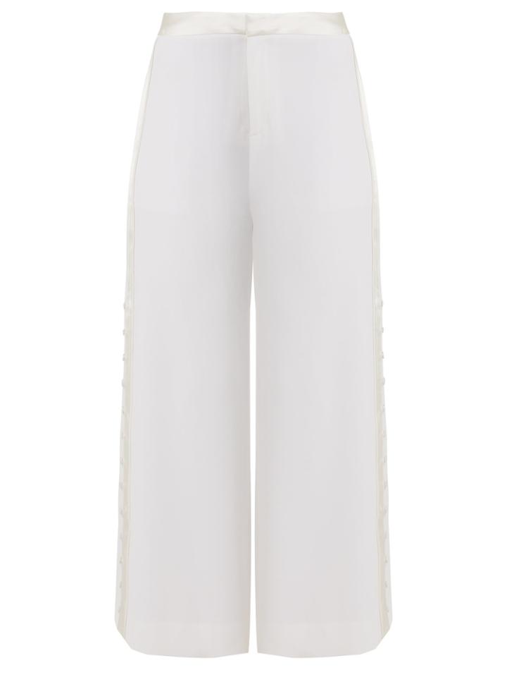 Jonathan Simkhai Satin-panel Stretch-crepe Cropped Trousers