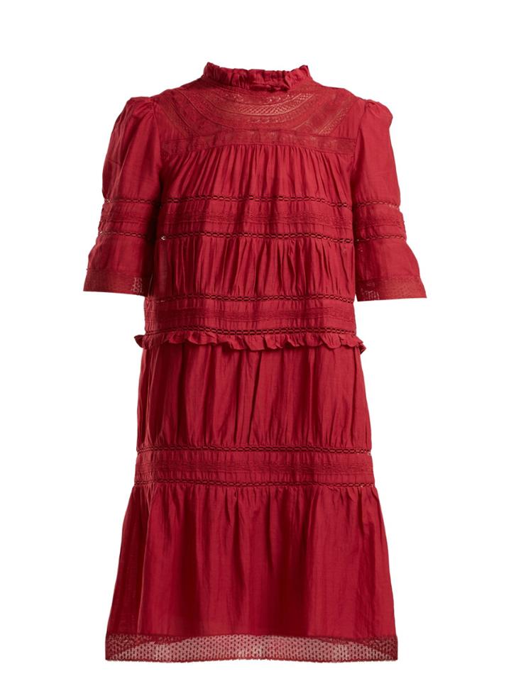 Isabel Marant Étoile Vicky Lace-trimmed Cotton-blend Dress