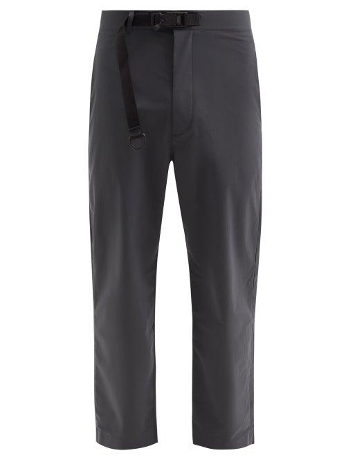 Matchesfashion.com Snow Peak - Belted Shell Straight-leg Trousers - Mens - Black