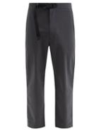 Matchesfashion.com Snow Peak - Belted Shell Straight-leg Trousers - Mens - Black