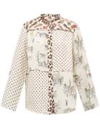 Matchesfashion.com La Prestic Ouiston - Cottage Contrast Print Silk Shirt - Womens - White Multi