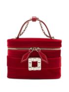 Matchesfashion.com Roger Vivier - Crystal-buckle Velvet Cross-body Bag - Womens - Red