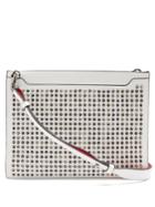 Christian Louboutin Skypouch Spike-embellished Leather Clutch