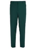 Matchesfashion.com Prada - Straight Leg Wool Blend Trousers - Mens - Green