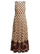 Matchesfashion.com Redvalentino - Embroidered Sleeveless Maxi Dress - Womens - Ivory Multi