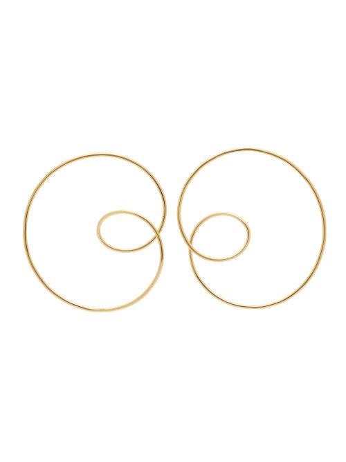 Matchesfashion.com Misho - Spiral Gold Plated Hoop Earrings - Womens - Gold