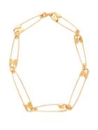 Matchesfashion.com Balenciaga - Safety Pin Necklace - Womens - Gold
