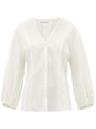 Matchesfashion.com Apiece Apart - Concepcion Panelled Cotton-poplin Blouse - Womens - Cream