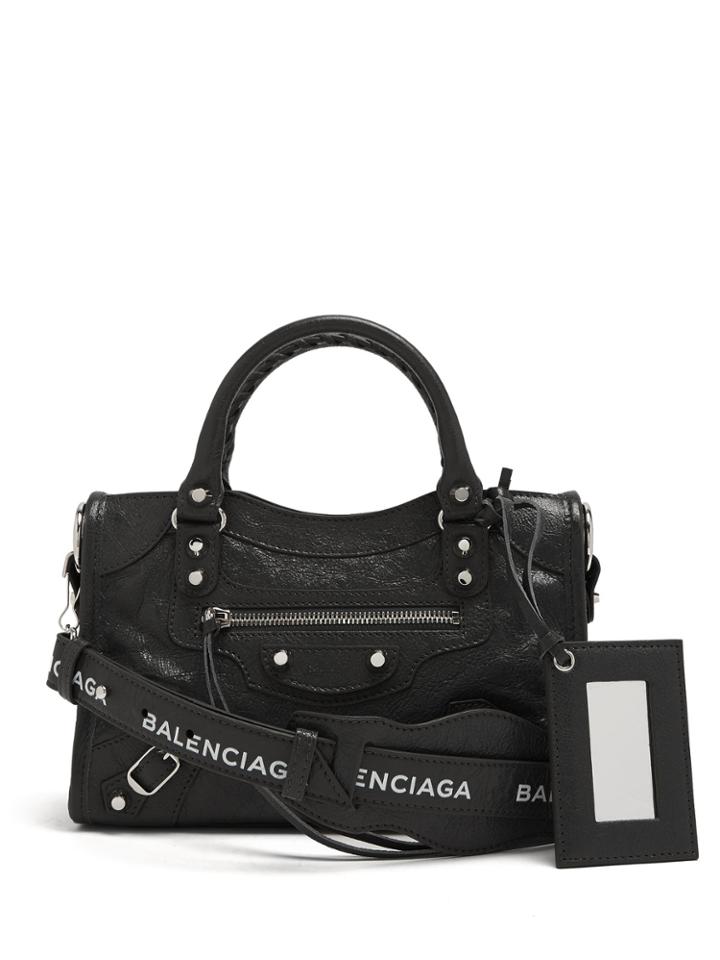 Balenciaga Classic City Mini Leather Bag With Studs