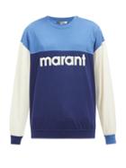 Isabel Marant - Aftone Colour-block Cotton-jersey Sweatshirt - Mens - Blue Multi