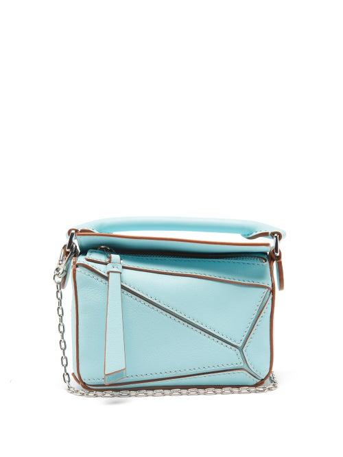 Matchesfashion.com Loewe Paula's Ibiza - Puzzle Nano Leather Cross-body Bag - Womens - Light Blue