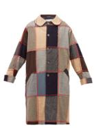Matchesfashion.com Bode - Topstitched Patchwork Wool Coat - Womens - Multi